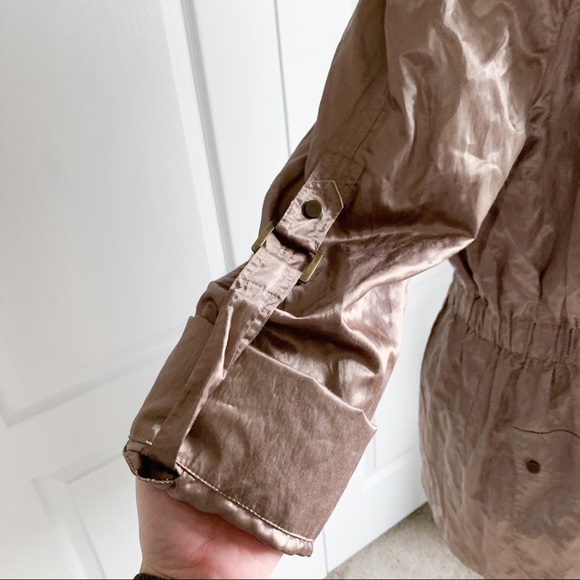 Just B Taupe Satin Utility Jacket - Picture 6 of 8